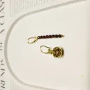 Комплект: бусы из натурального граненого граната и подвески с гранатом под золото, серьги с гранатом