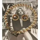 Жгут-колье "Дракон" и серьги бублики ручной работы.