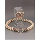 Жгут-колье "Дракон" и серьги бублики ручной работы.