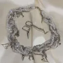 Чокер "Хрустальный" и серьги.