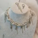 Чокер "Хрустальный" и серьги.