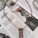 Чокер "Галстук" и серьги цилиндры.