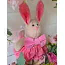 Игрушка Весенний кролик розовый