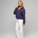 Бомбер вязаный ручной работы