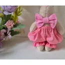 Игрушка Весенний кролик розовый