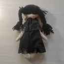 текстильная кукла в стиле Уэнздей