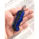 Кулон-подвеска из натурального азурита «Горный ручей» ручной работы