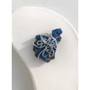 Безразмерное женское кольцо с натуральным азуритом ручной работы | Дизайнерское кольцо с уникальным камнем азурит