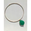 Колье-чокер с кулоном из натурального малахита ручной работы | Стильное колье с малахитовым кулоном