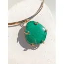 Колье-чокер с кулоном из натурального малахита ручной работы | Стильное колье с малахитовым кулоном