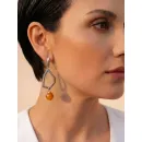 Асимметричные серьги с симбирцитом ручной работы | Дизайнерские серьги с камнем