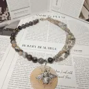 Колье из агатов 3х цветов "Пчёл"