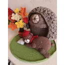 Вязаный детский органайзер Мишка