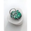 Крупное кольцо с натуральным малахитом ручной работы, безразмерное