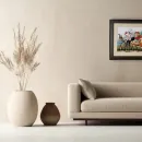 Картина вышитая крестом "Повар" 55х54 см