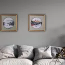 Вышитая крестом картина "Восточный осенний пейзаж"