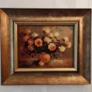 Картина вышитая крестом "Желтые розы" 38х32 см