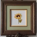 Картина вышитая гладью "Подсолнух" 26х26 см