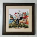 Картина вышитая крестом "Повар" 55х54 см