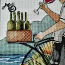 Картина вышитая крестом "Повар" 55х54 см