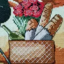 Картина вышитая крестом "Повар" 55х54 см