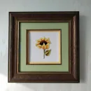 Картина вышитая гладью "Подсолнух" 26х26 см