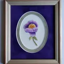 КартинA вышитая гладью "Колокольчик" 18х21 см