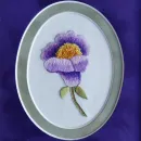 КартинA вышитая гладью "Колокольчик" 18х21 см