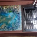 Садовый стол с мойкай