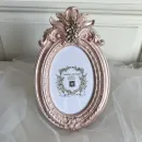 Фоторамка, розовая, с вышивкой из кристаллов