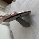 Фоторамка, розовая, с вышивкой из кристаллов