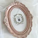 Фоторамка, розовая, с кристаллами