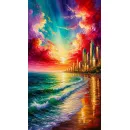 Картина маслом "Городской пейзаж"