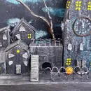 Винтажная вешалка-ключница "Хэллоуин"