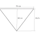 Шейный платок «Коса» ручная работа
