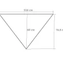 Шейный платок «Треугольники» ручная работа