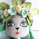 текстильная кукла ручной работыт