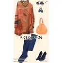 КОРАЛЛЫ стильное вязаное арт-платье