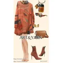 КОРАЛЛЫ стильное вязаное арт-платье