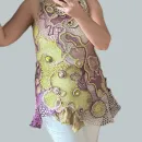 ОЛИВКА шёлковая винтажная туника