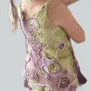 ОЛИВКА шёлковая винтажная туника