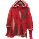 АЛЫЙ БАРХАТ красный джемпер с капюшоном