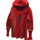 АЛЫЙ БАРХАТ красный джемпер с капюшоном