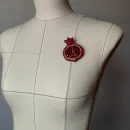 Брошь ручной работы гоанат из бисера. Украшения бижутерия в подарок маме, бабушке.