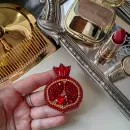 Брошь ручной работы гоанат из бисера. Украшения бижутерия в подарок маме, бабушке.