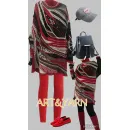 ЭТЮД В БАГРОВЫХ ТОНАХ тёплый свитер-туника