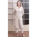 БЕЛЫЙ ШЁЛК летнее шелковое пальто (кардиган) с капюшоном