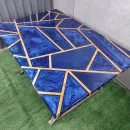 Стол из массива дуба и эпоксидной смолы Геометрия