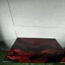 Стол из массива дуба с эпоксидной смолой река