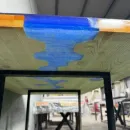 Стол из массива дуба и эпоксидной смолы река